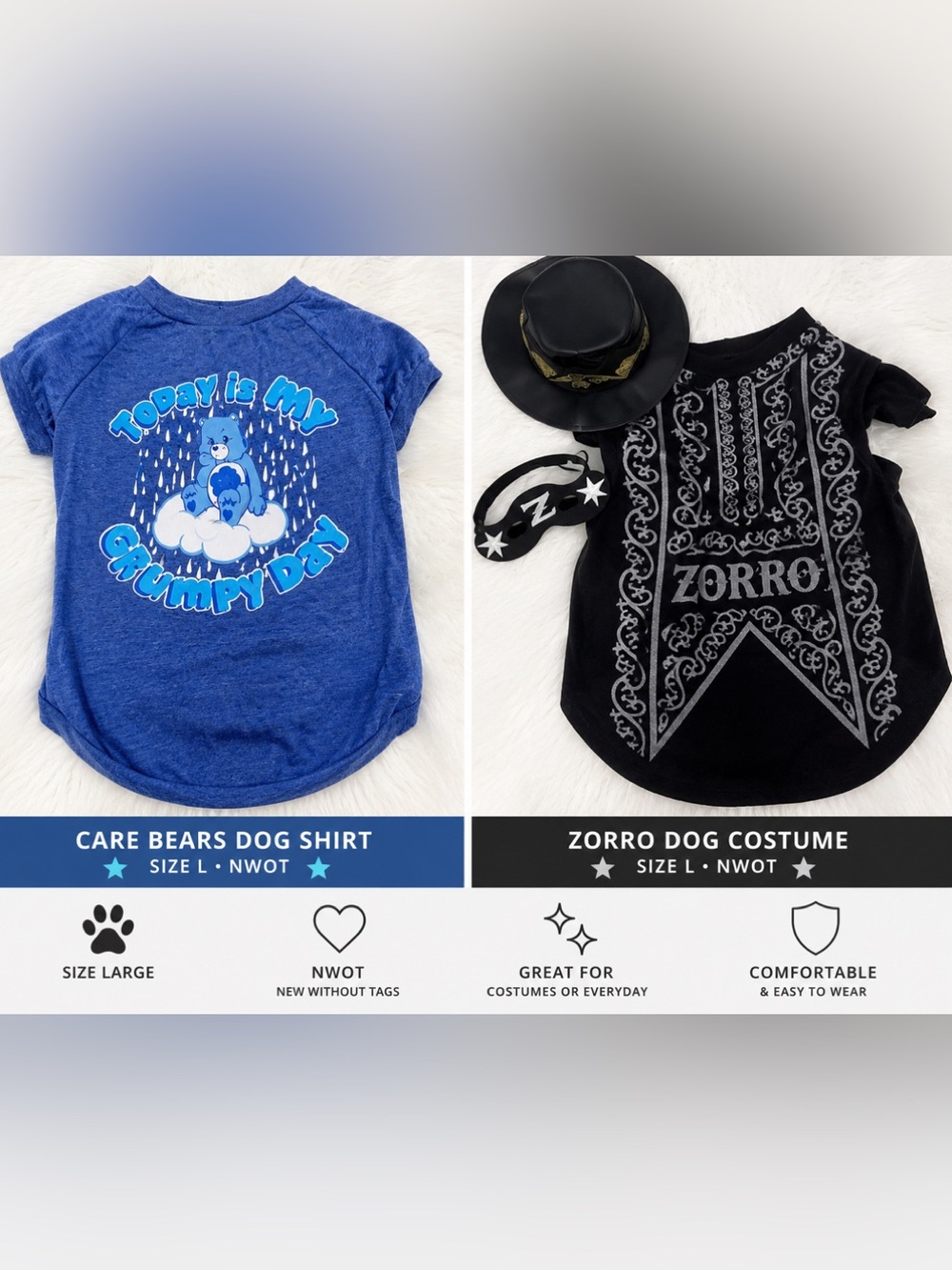 Set of 2 - Large Dog Shirt & Costume
